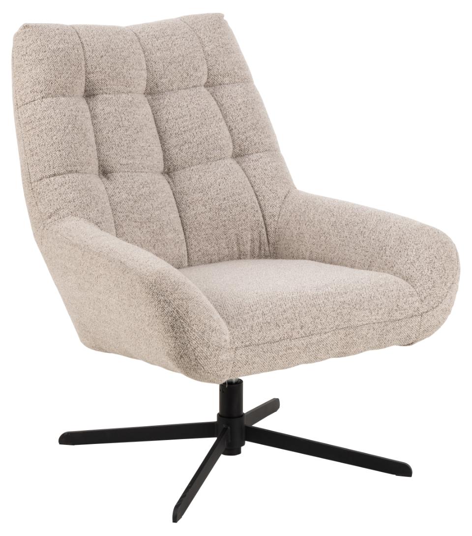 Relaxsessel PARIS in Monza beige Actona Lehnstuhl PARIS in Monza Stoff beige, Gestell matt schwarz