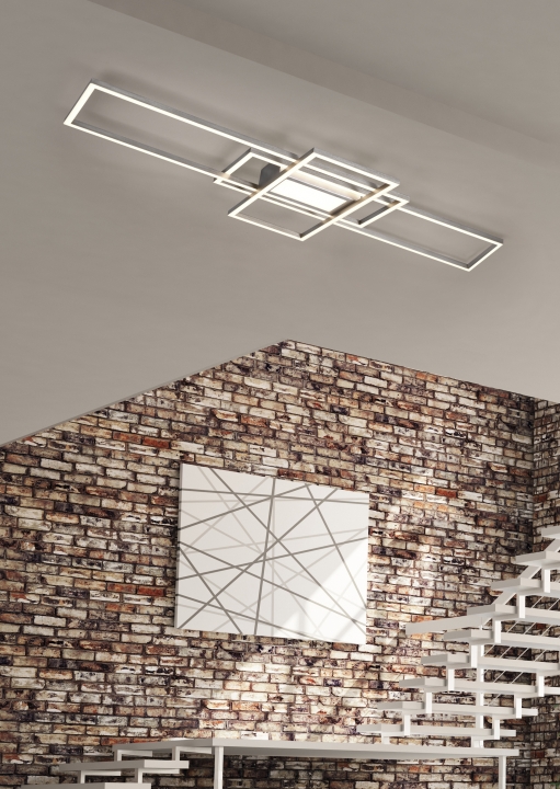 Trio LED-Deckenleuchte IRVINE 1-flammig in Farbe Nickel matt Trio LED-Deckenleuchte IRVINE in Nickel matt