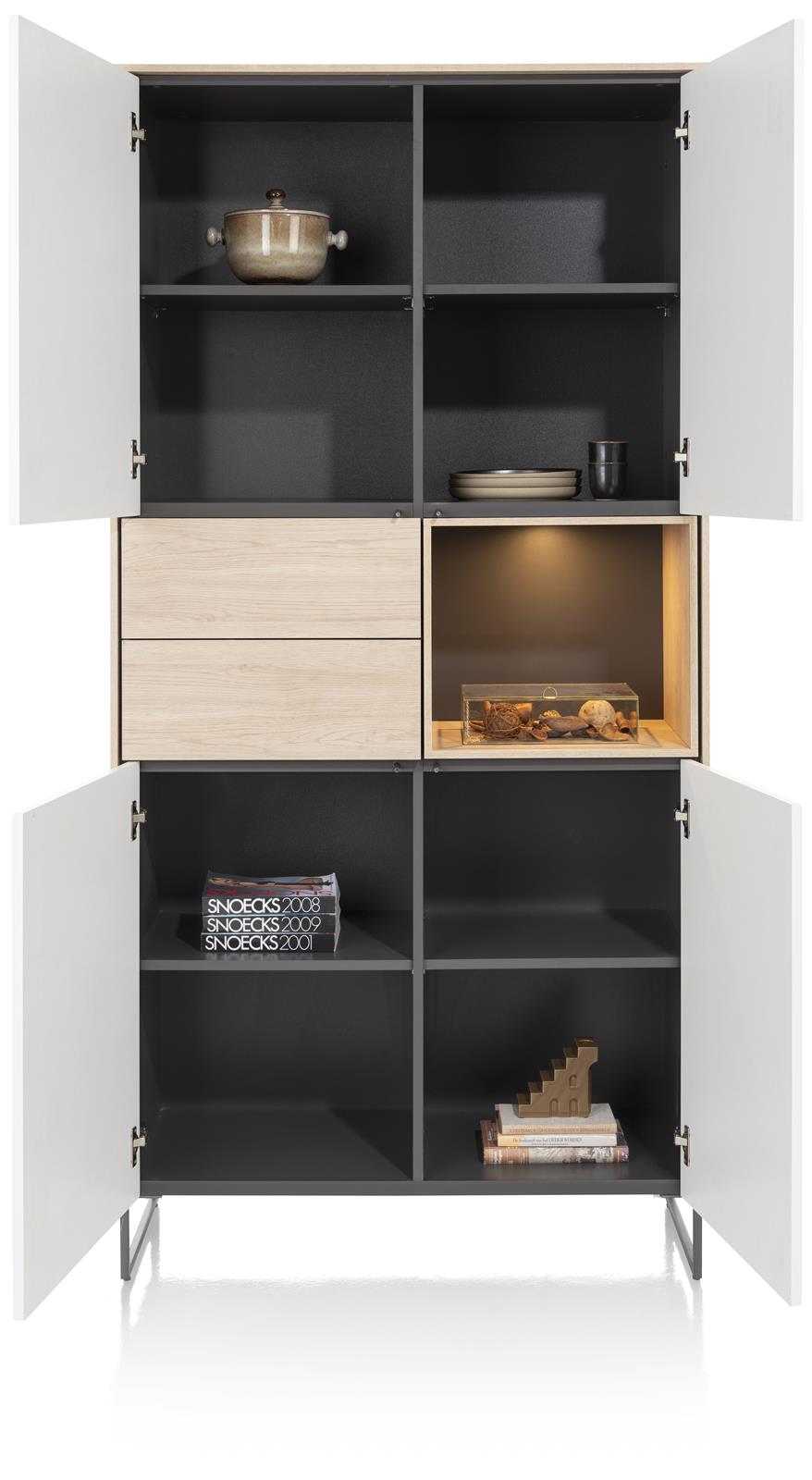 XOOON Schrank LINDFIELD ca. B100 H205 T42 cm in Laminato/HDF weiß