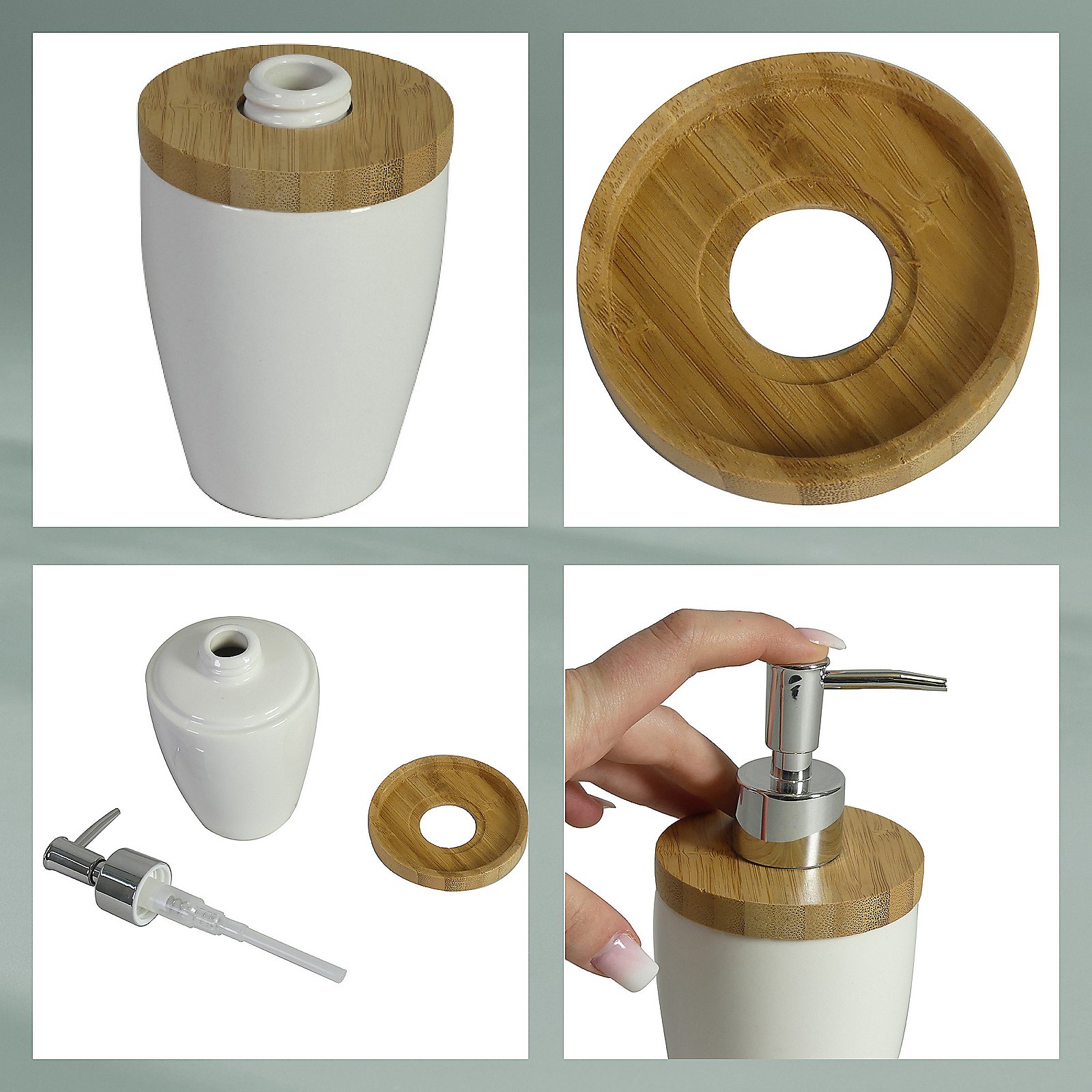 Kela Seifenspender NATURA in weiß Kela Seifenspender NATURA in weiß, Sinken, Waschbeckenhahn