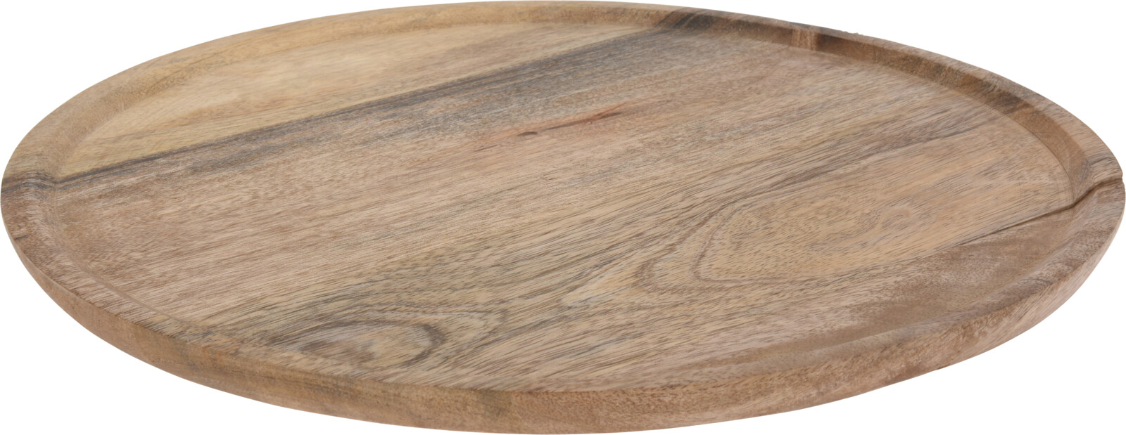 Dekoteller A53540010, Holzplatte, rundes Servierbrett, Holzbrett, Holz-Servierbrett, Holzoptik