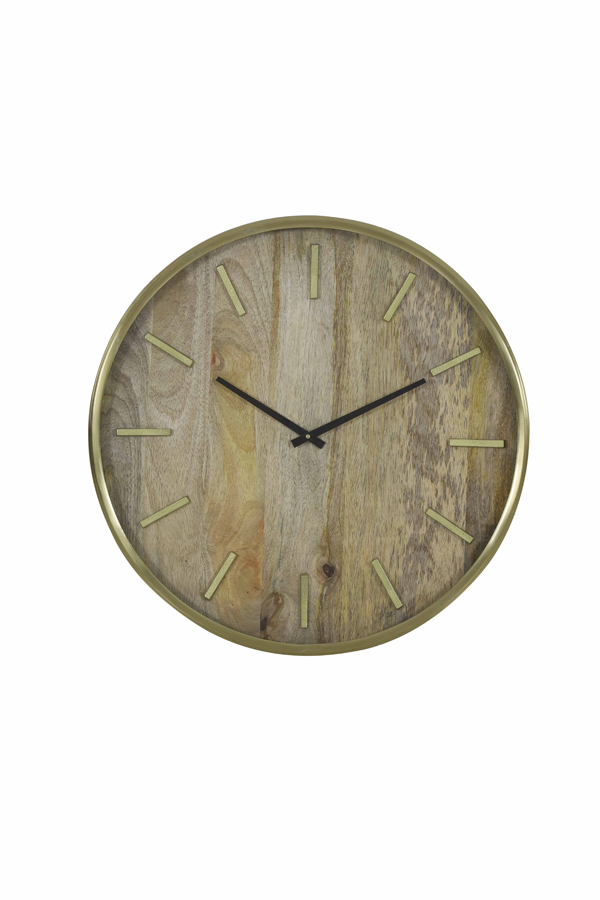 Light & Living Uhr in Holz antik bronze