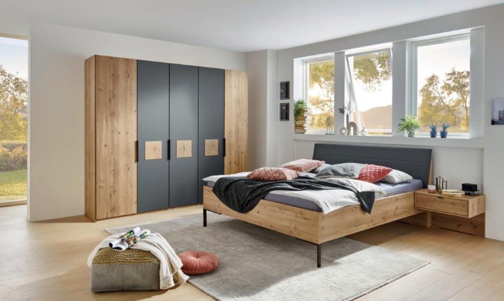Wiemann Schlafzimmer NAXOS in **Bianco Eiche Nachbildung B21