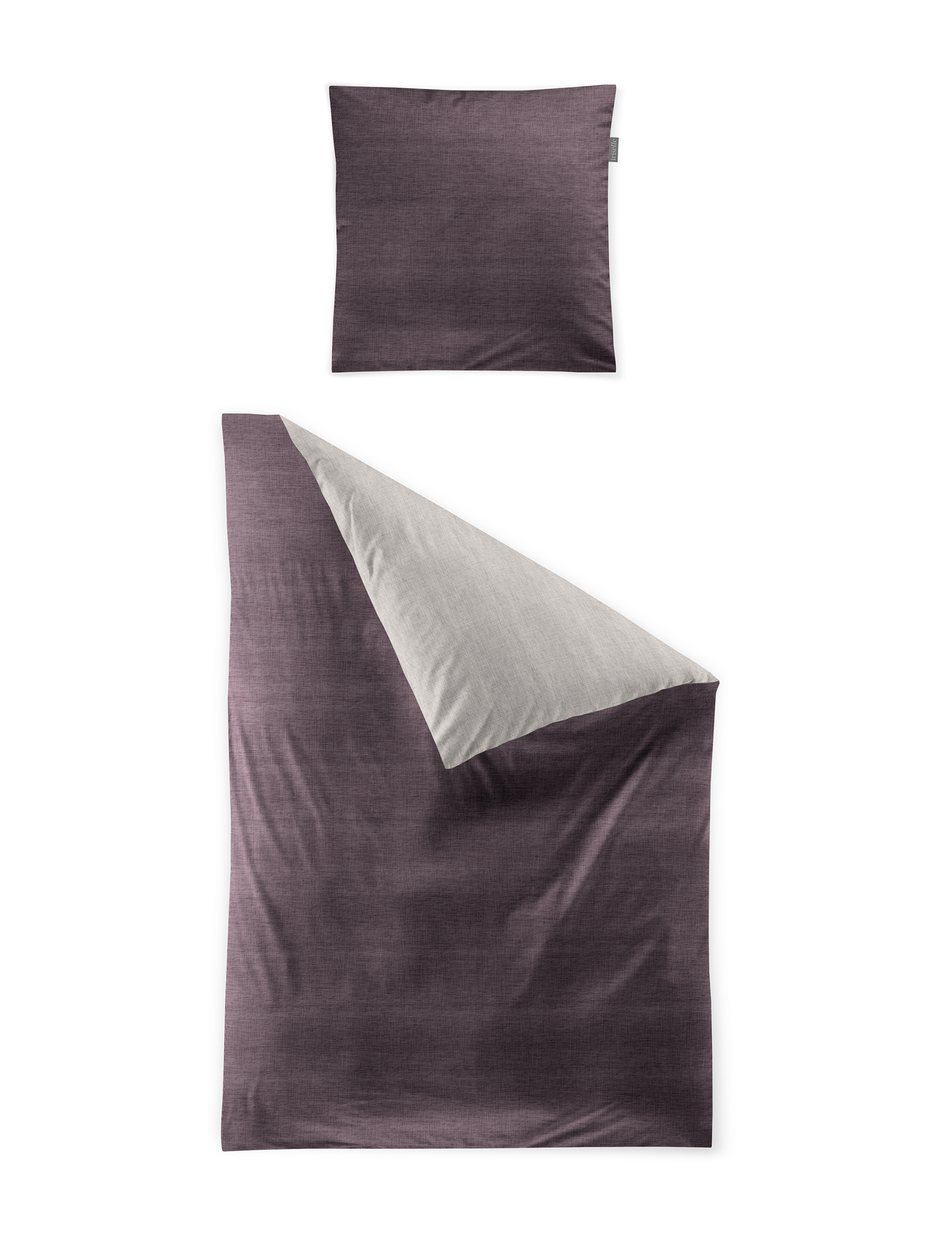 irisette Mako-Satin Bettwäsche WAVE-HK ca. 155x220cm in Farbe mauve, Kissen, Dekoration für Zuhause, Leinen