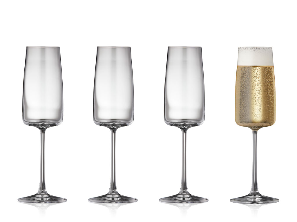 F&H Champagnerglas ZERO 0,03 Liter in Farbe Klar