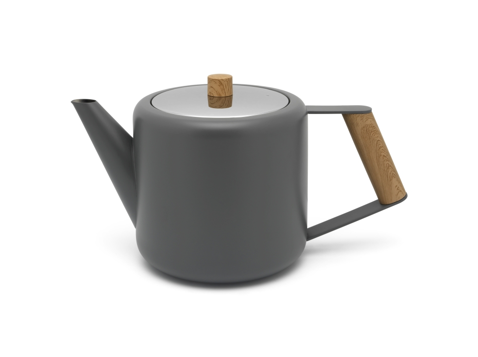 Bredemeijer Teekanne Duet Design Boston 1,1 Liter in Farbe grau satiniert