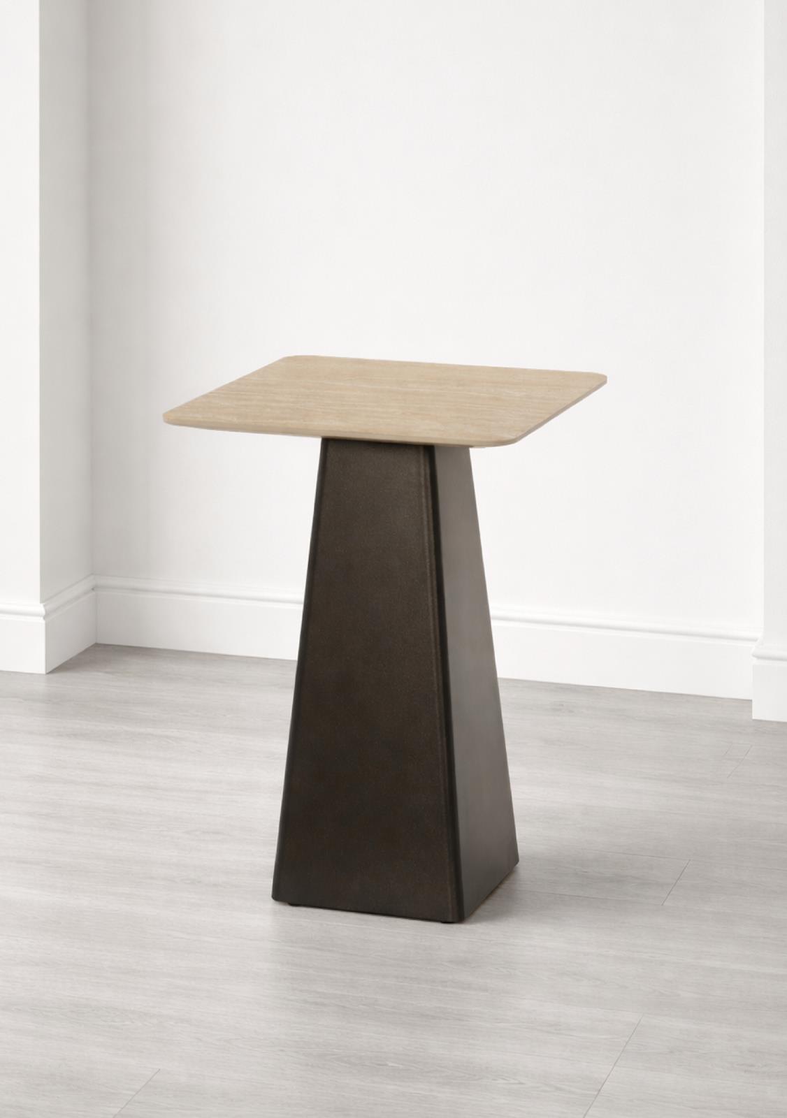 COCO MAISON Milly beistelltisch h55cm , Sider, Pult, Holzplatte, Kunststoffbasis, Säulentisch