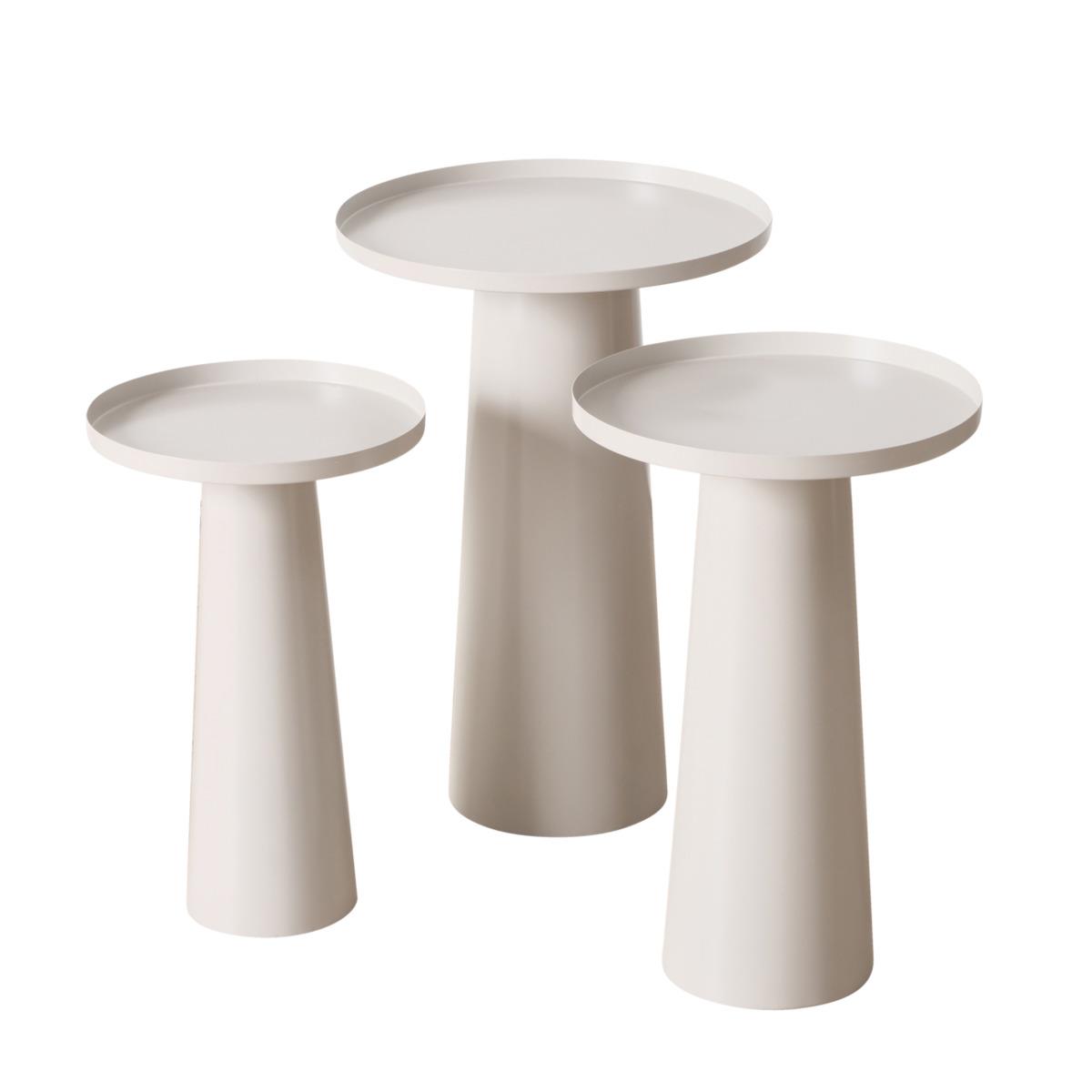 Boltze Tisch Jackie H: 56 cm in Eisen pulverbeschichtet beige, Moebel, Tabelle, Kaffeetisch