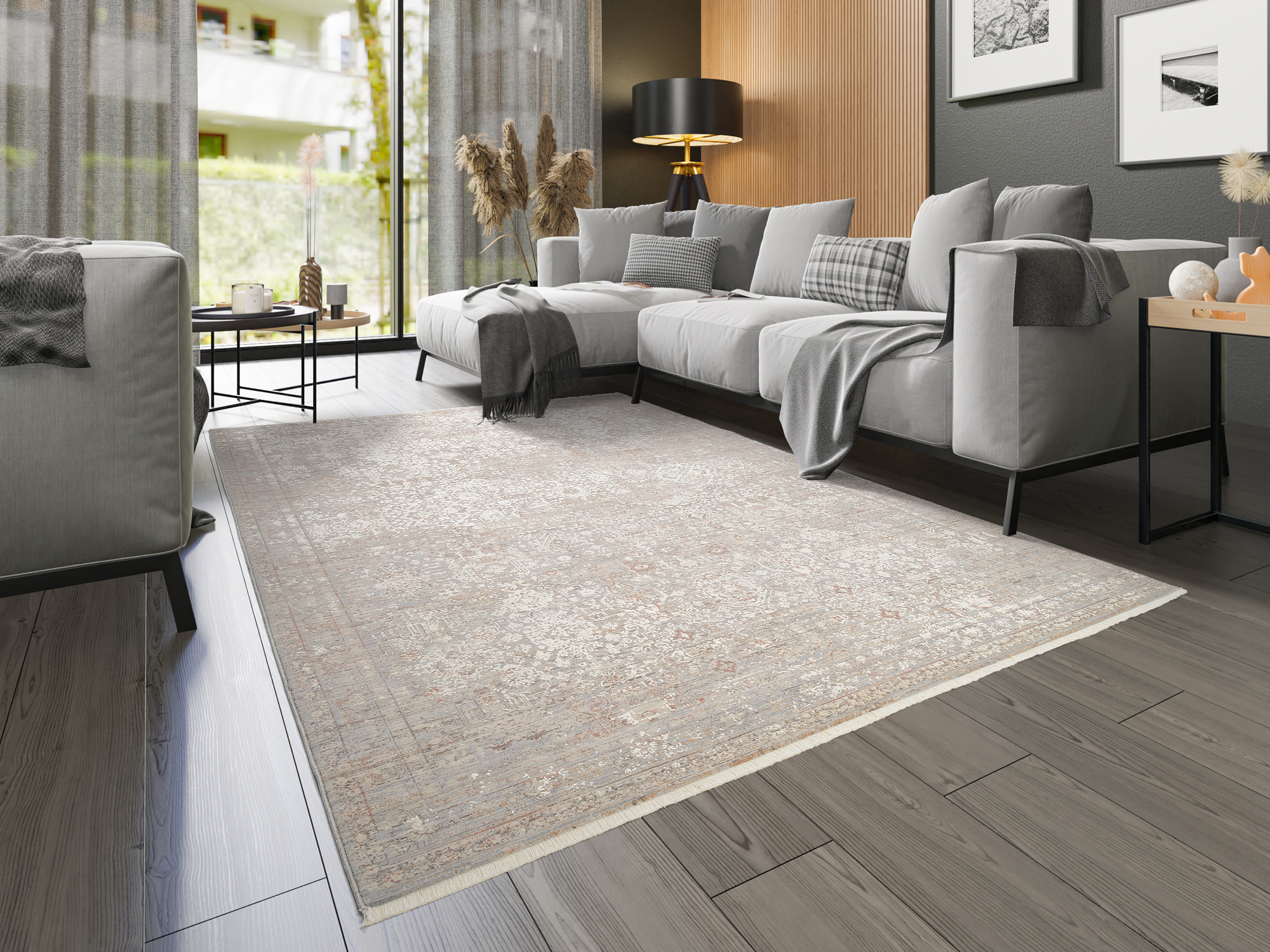 OCI Webteppich FREYA VINTAGE ca. 140x190cm in Farbe natur