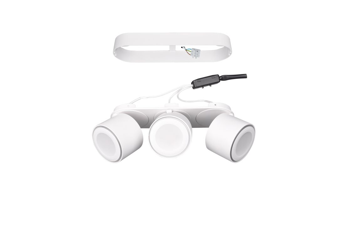 Trio LED-Deckenleuchte TAURUS 3-flammig in Farbe weiß matt