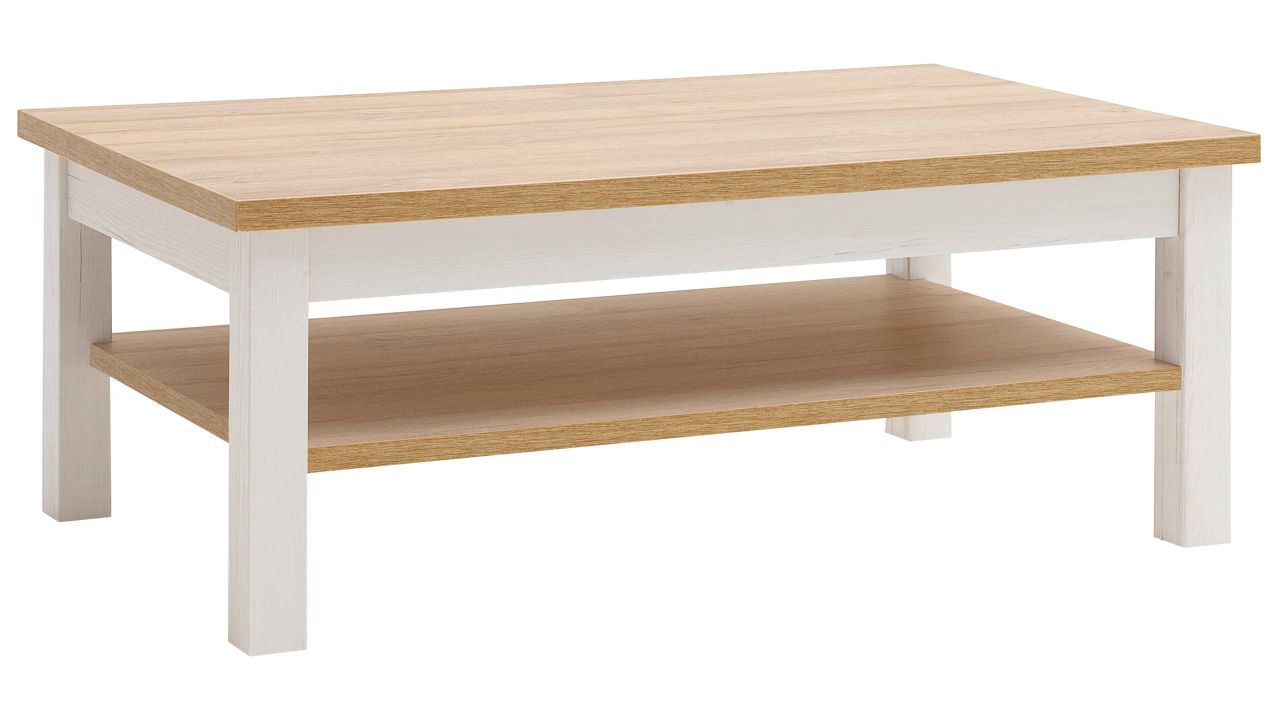 MCA Furniture Couchtisch Brixen in Grandson Oak/Pinie Aurelio Nachbildung ca. 114 x 70 cm, Kaffeetisch, Mobiliar, Tabelle, Holz, Schreibtisch