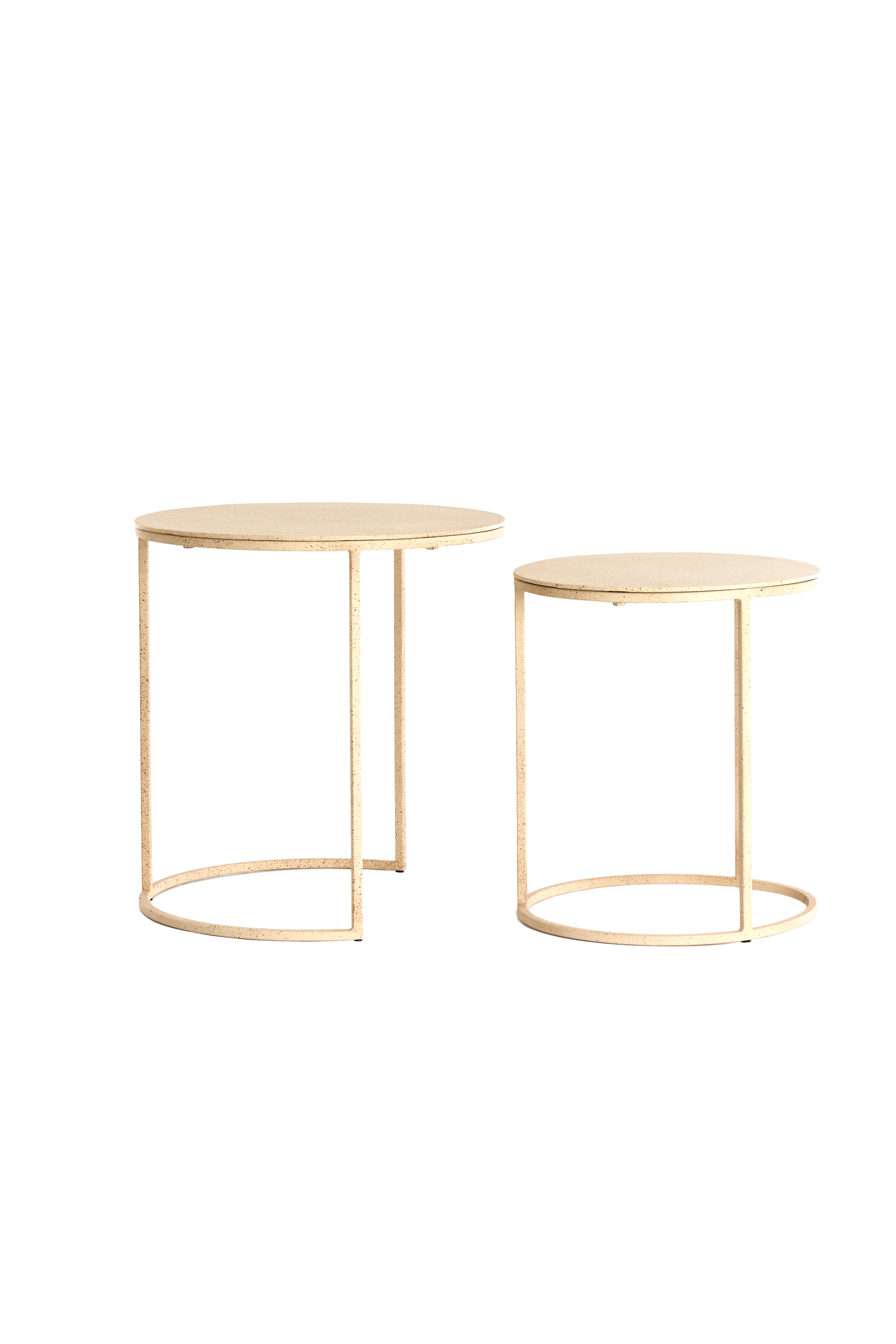 Light & Living Beistelltisch 2er-Set SADAR Durchm. 50x40 + 52x46cm in Sand+L brown spotted Light & Living Beistelltisch 2er-Set SADAR Durchm. 50x40 + 52x46cm in Sand+L brown spotted