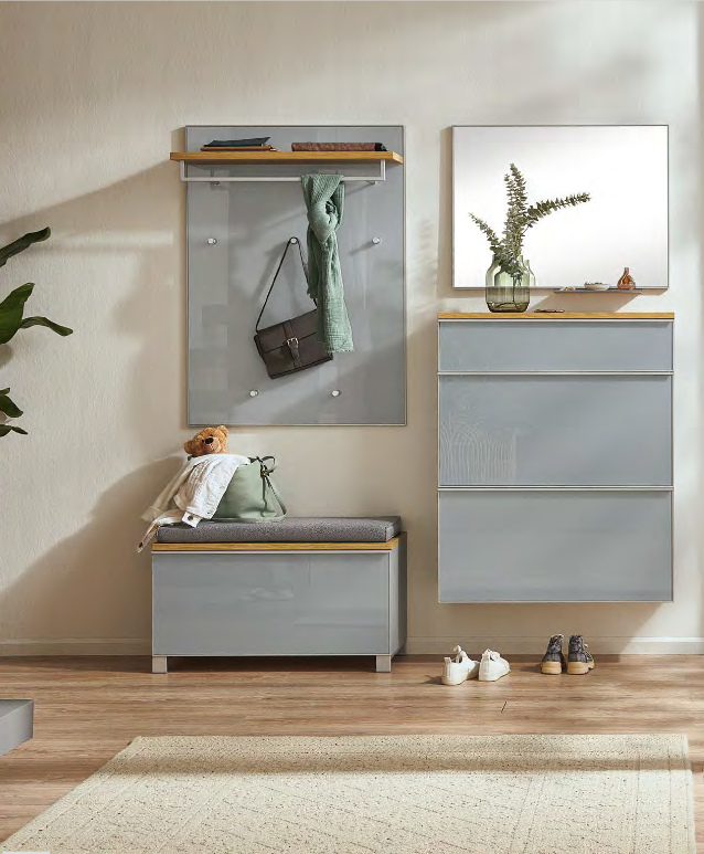 Woermann Garderobe, Wandboard, Flurmöbel, Schuhbank, Kommode