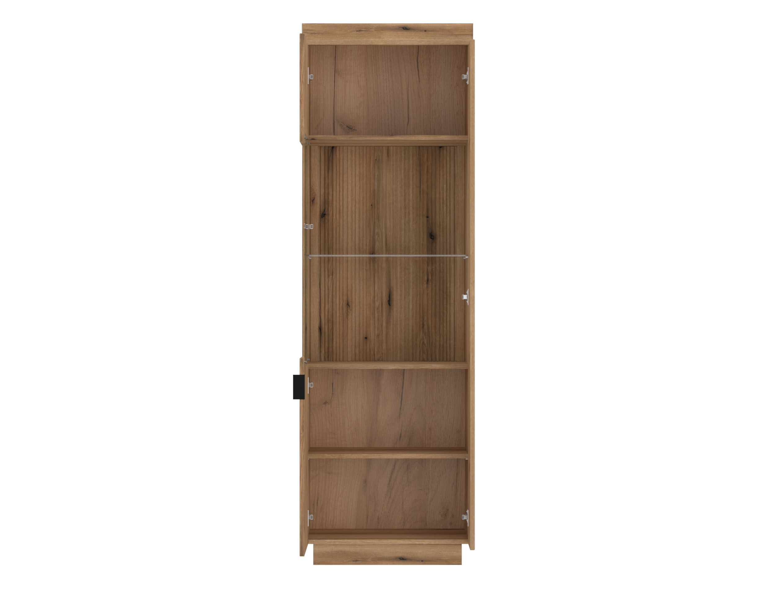 Vitrine DELAMAR ca. 62x198x40cm in Front/Korpus Coast Evoke Eiche