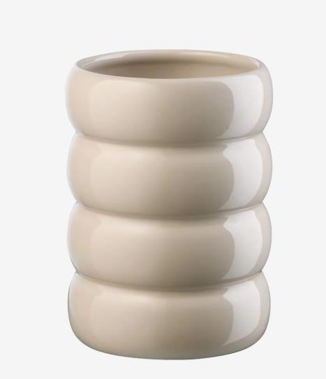 ASA Selection Vase LOOPY in Farbe nude ASA Selection Vase LOOPY in Farbe nude, Vase, Keramik, Beige, Mehrstufig, Ovale Form