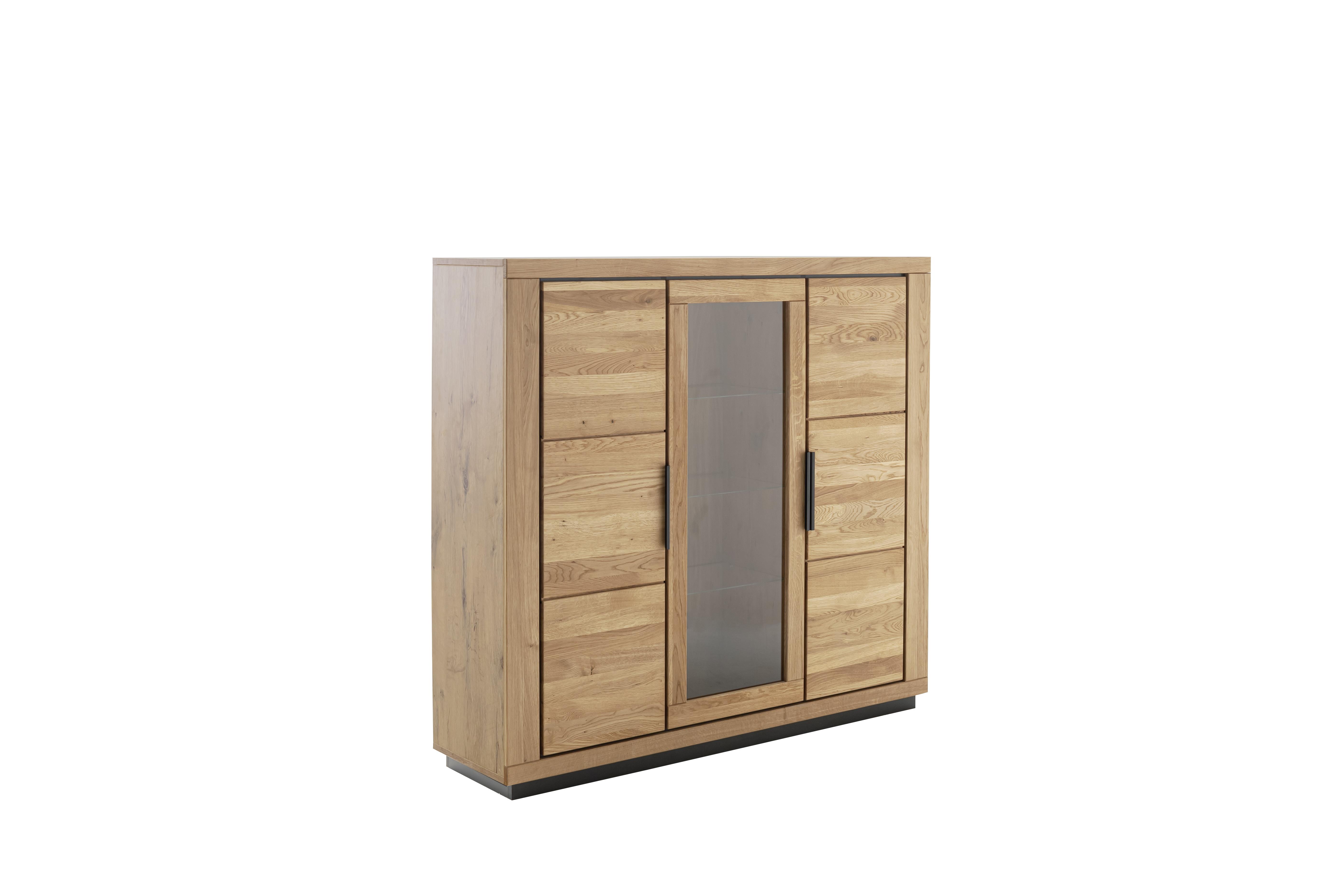 MCA Direkt Highboard GRENO ca. B153 H142 T40 cm in Wildeiche massiv, MDF