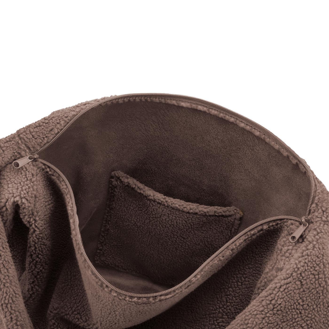 Reisenthel MOONBAG in Farbe teddy chocolate Reisenthel MOONBAG in Farbe teddy chocolate, Fleece, Kapuze, Reißverschluss, Teddyfell, Tasche