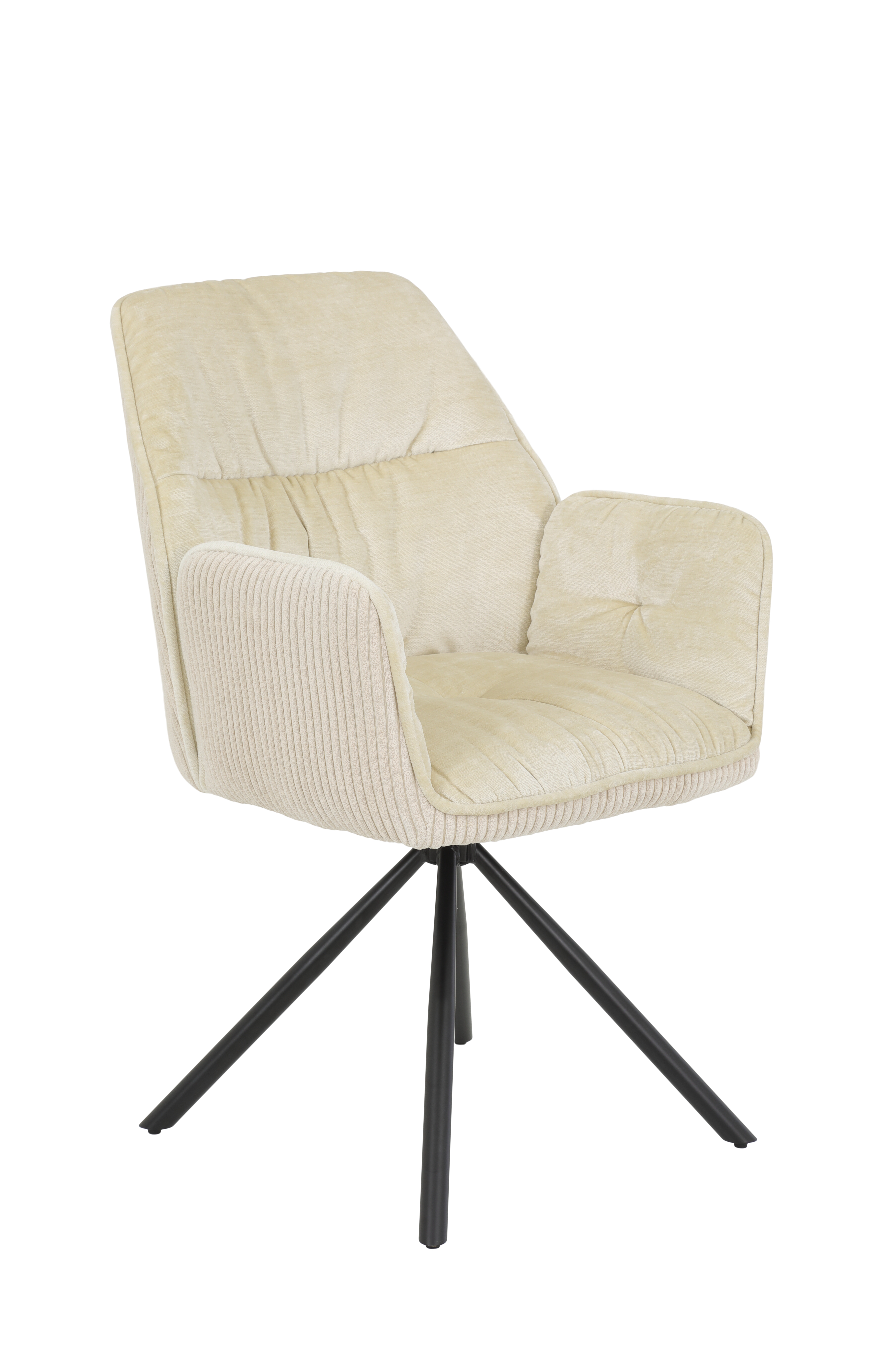 Sessel in Samtvelour/Cord creme 36