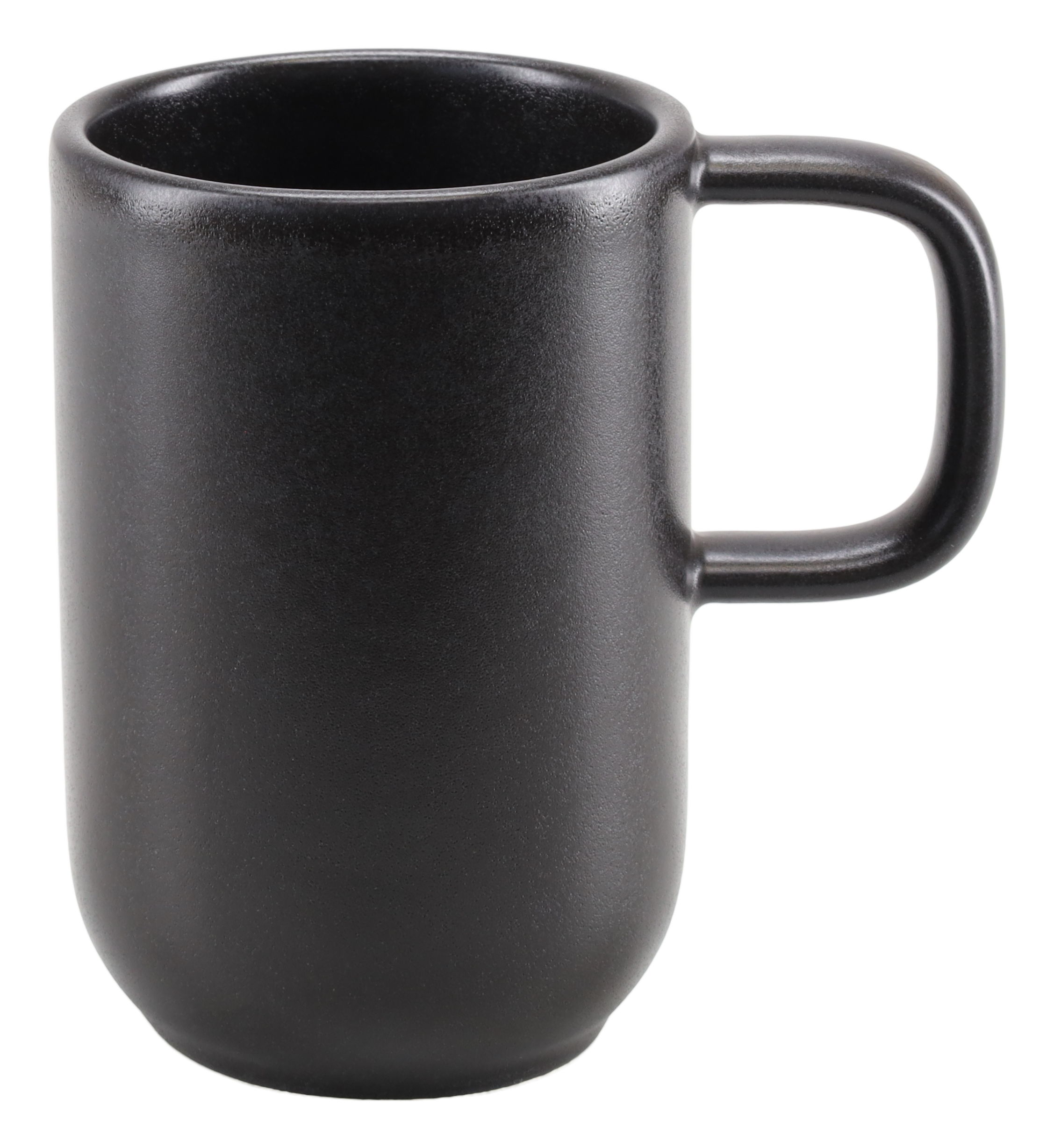 CreaTable Kaffeebecher Uno in Farbe schwarz, Kaffeetasse, Becher, Keramik, Schwarz, Griff