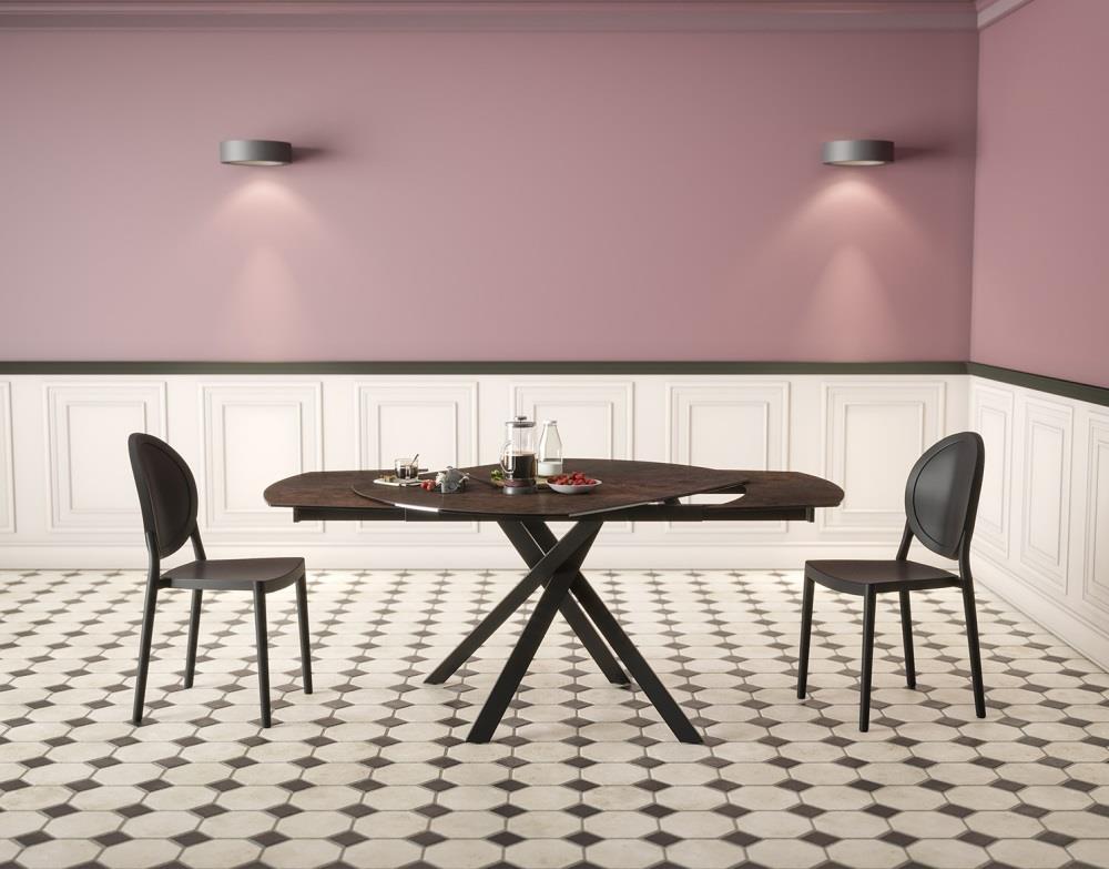 Akante Esstisch Kheops ca. 130 / 190 x 100 cm Keramik rostbraun