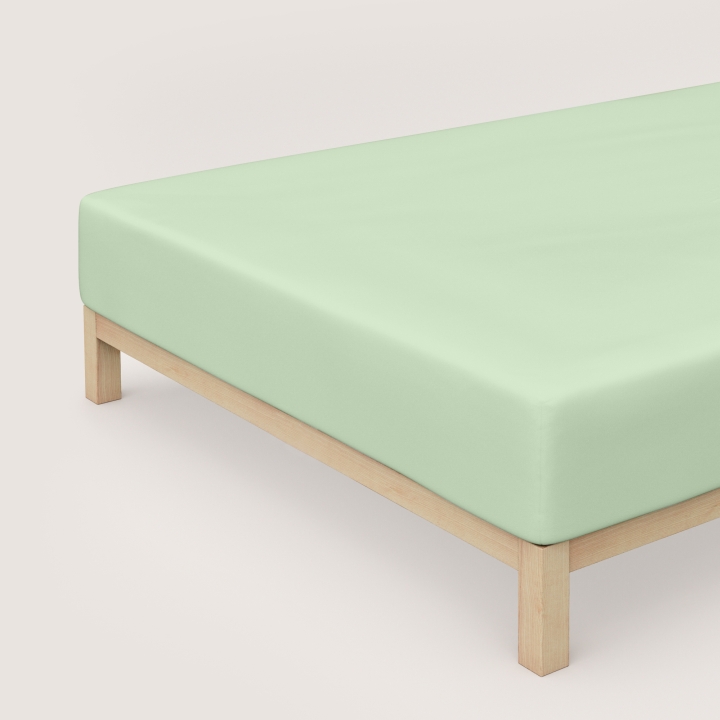 Schlafgut Pure Boxspring Spannbettlaken ca. 180x200-200x220cm in Farbe Green Light