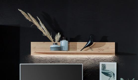 Wandboard BINZ in Holzfarben Wandboard in Eiche Artisan Melamin