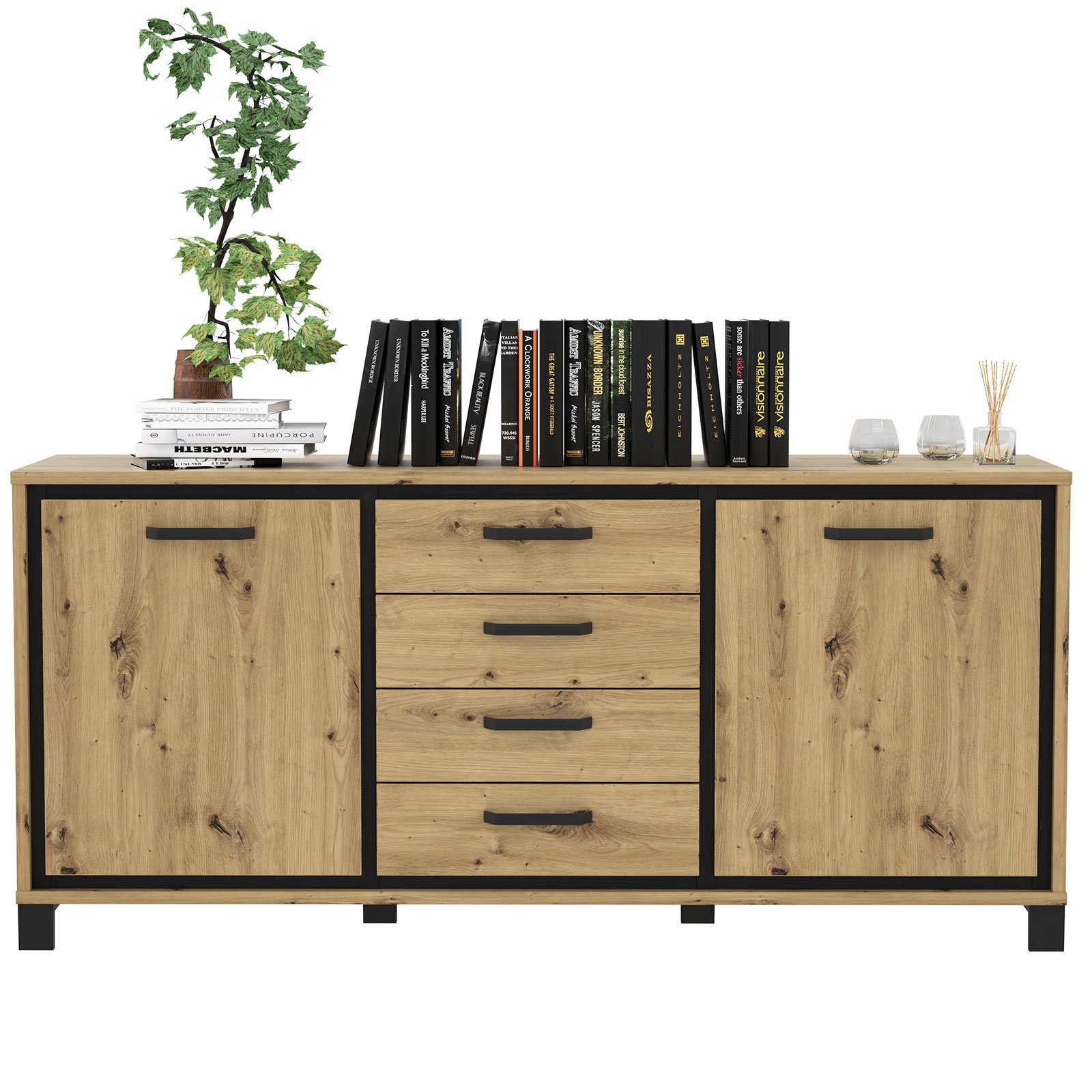 Forte Sideboard Trondheim TDHK235 Eiche Artisan Nachbildung ca.B178 cm