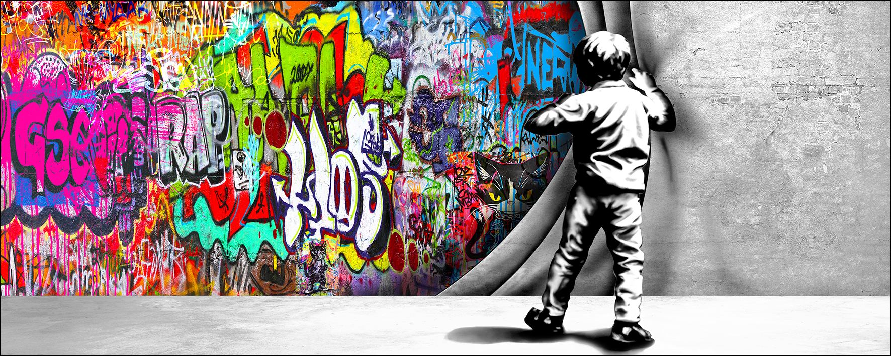 PRO ART Glas-Art 125x50cm Graffiti Discovery PRO ART Glas-Art 125x50cm Graffiti Discovery