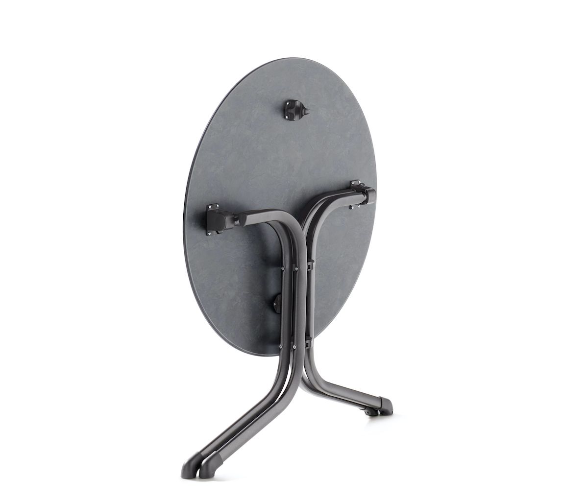 Boulevard-Klapptisch Ø ca. 85cm in eisengrau/Beton hell
