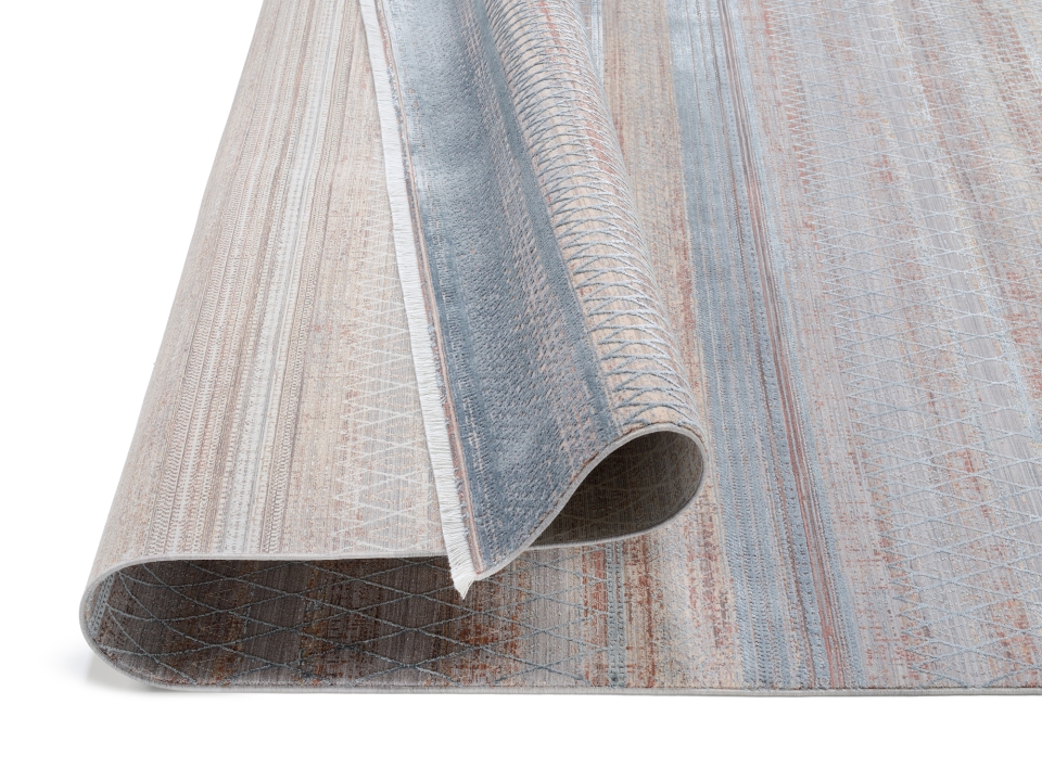 OCI Webteppich ca. 160x230cm in Farbe blau-creme