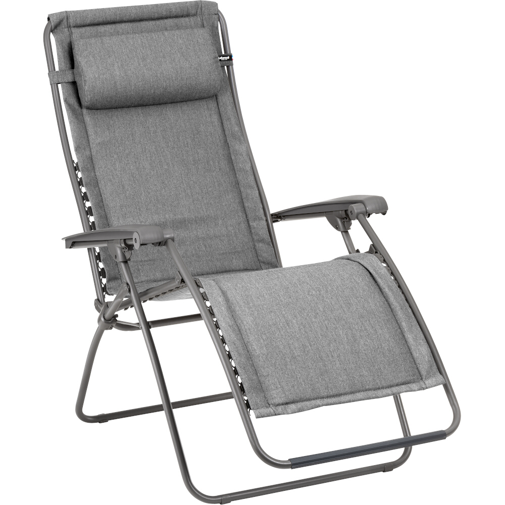Lafuma Relaxliege RSX CLI LIGHTCO in Stoff Ombre, Gartenliege, Flechtgestell, Grau, Stoffbezug, verstellbar