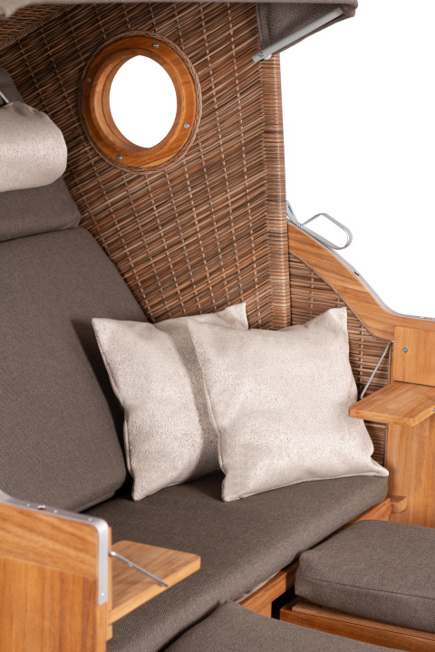 deVries Strandkorb PURE in Wave XL PE griseum