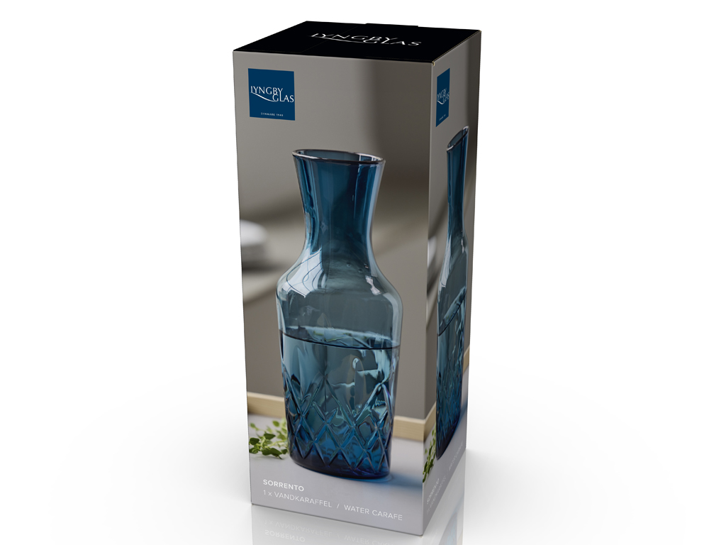 F&H Wasserkaraffe SORRENTO 0,001 Liter in Farbe Blau