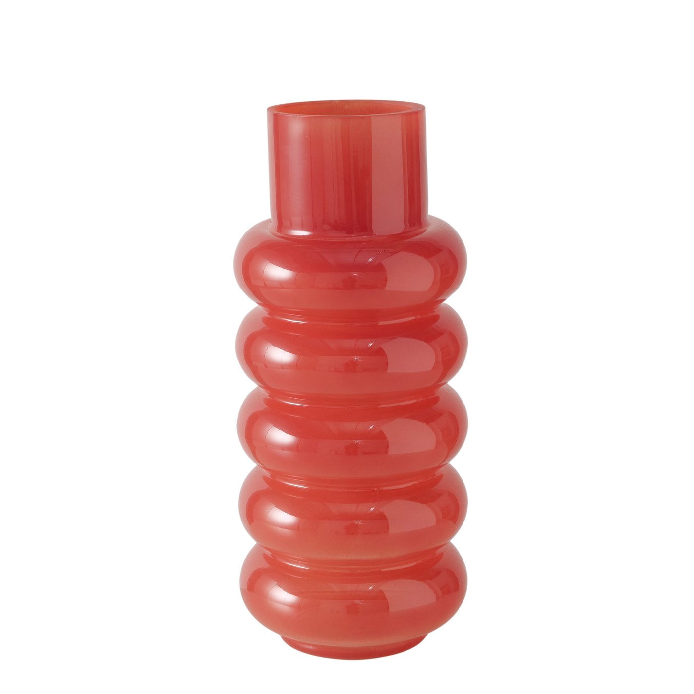 Boltze Vase Ribbo in Farbe Glas lackiert rot