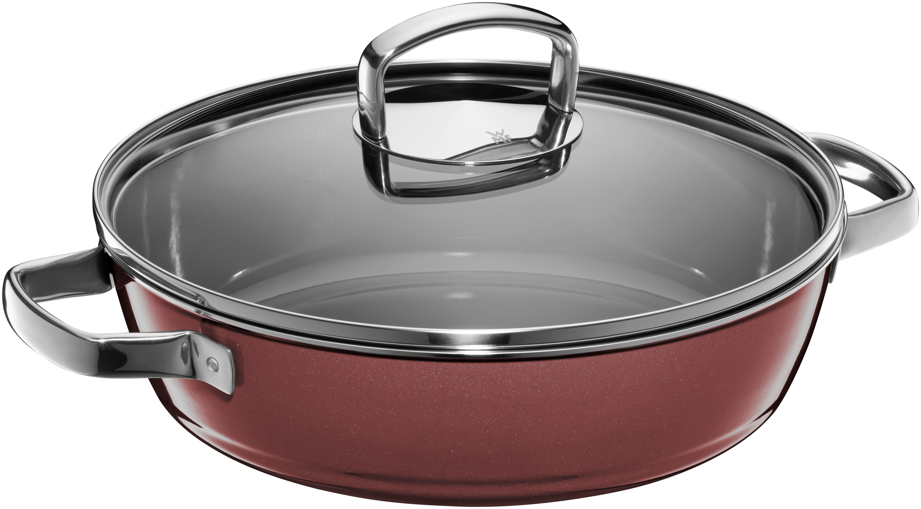 WMF Fusiontec Mineral Schmorpfanne mit in rot