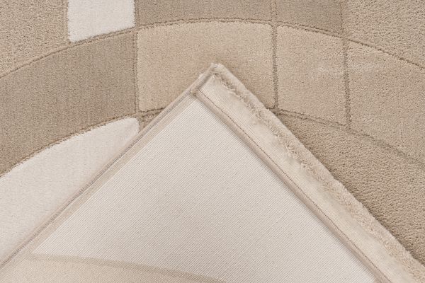 Webteppich BERGAMO ca. 160x230cm in Farbe beige, transparent, Ecke, Teppich, Teppichboden, Mat