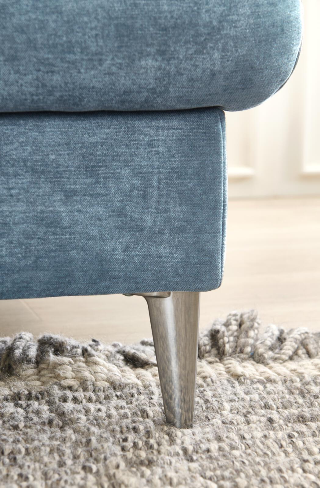 Polipol Hocker OS-PP1212 in Stoff Vera steel, Dekoration für Zuhause, Teppich, Mobiliar