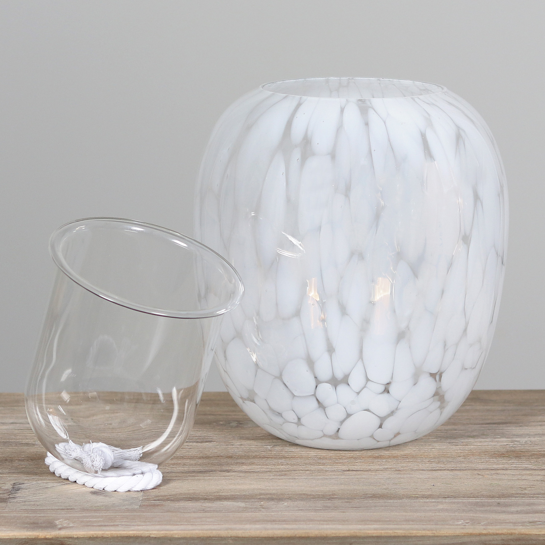 DPI Glasvasen in Farbe white, Glas, Einmachglas, Töpferei