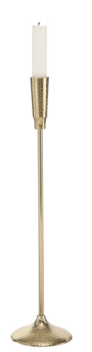 Boltze Kerzenleuchter Liselle sehr groß in Aluminium gold, Kerze, Kerzenständer