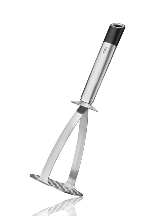 GEFU Kartoffelstampfer PRIMELINE in Farbe schwarz/silber, Küchenwerkzeug, Stabmixer, Aluminium, Kreuzmesser, Trendiges Design