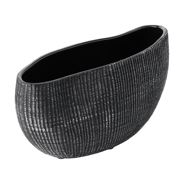 Eglo Living Dekoschale SHIGUHE ca.B9,7 H12,2 T26,2 cm in Fb. schwarz, silber, Gewebt, Korb, Moebel