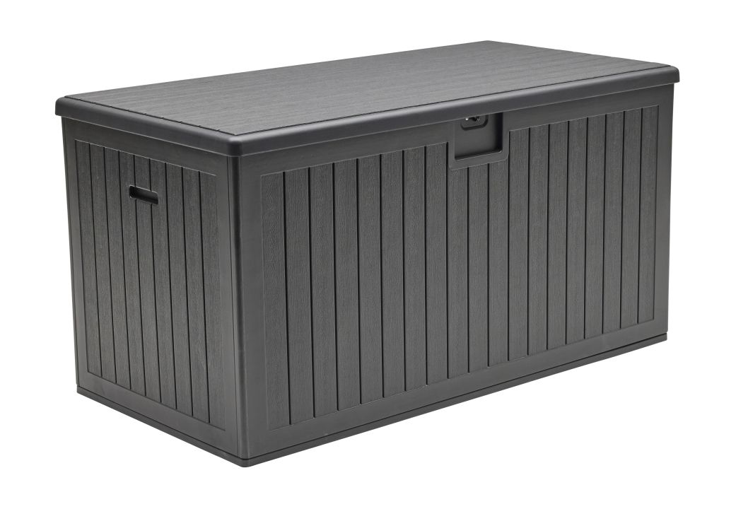 L.C. Wholesaler Aufbewahrungsbox VELIO in Farbe Schwarz mit Holzmaserung L.C. Wholesaler Aufbewahrungsbox VELIO in Farbe Schwarz mit Holzmaserung, Kiste, Whirlpool, Wanne