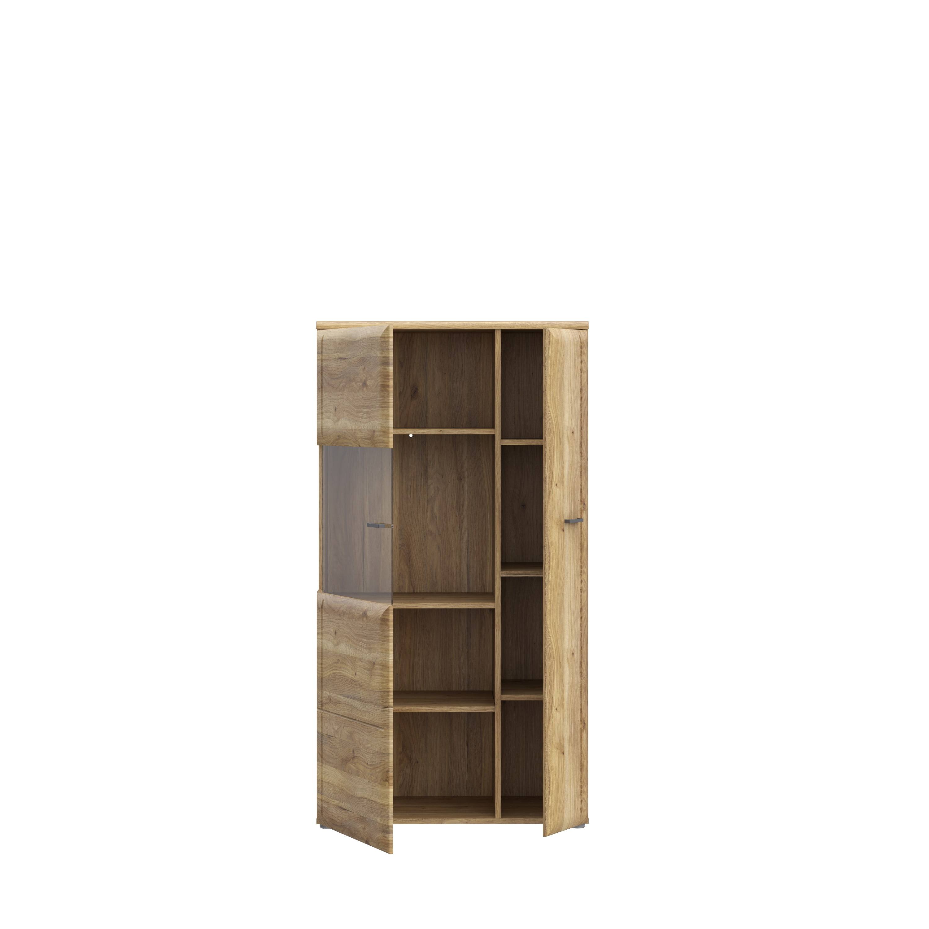 Forte Fabryki Mebli Vitrine AKINORI ca.B75 H140 T42 cm in D108 Novella Eiche