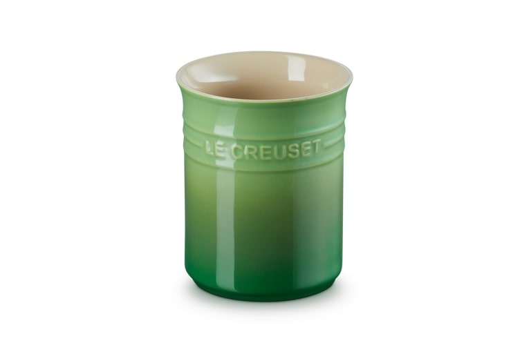 Le Creuset Topf Für Kochkellen 1L Bamboo Green, Grüner Becher, Gläsertopf, Keramikbecher, Le Creuset, Grün gradient