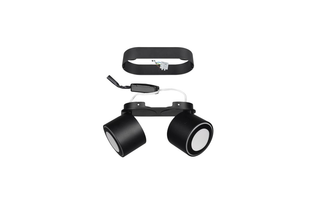 Trio LED-Deckenleuchte TAURUS 2-flammig in Farbe schwarz matt Trio LED-Deckenleuchte TAURUS 2-flammig in Farbe schwarz matt