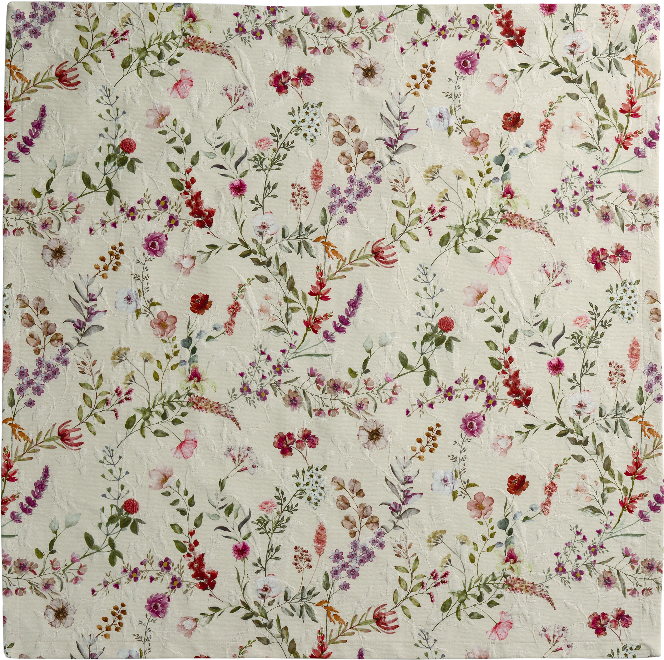 Sander Tischdecke TESS ca. 100x100cm in Farbe creme, Floral pattern, Quilted fabric, Dress fabric, Cream background, Flower print