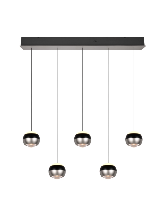 Trio Select LED-Pendelleuchte ORBIT 5-flammig in Farbe Nickel matt Trio Select LED-Pendelleuchte ORBIT 5-flammig in Farbe Nickel matt