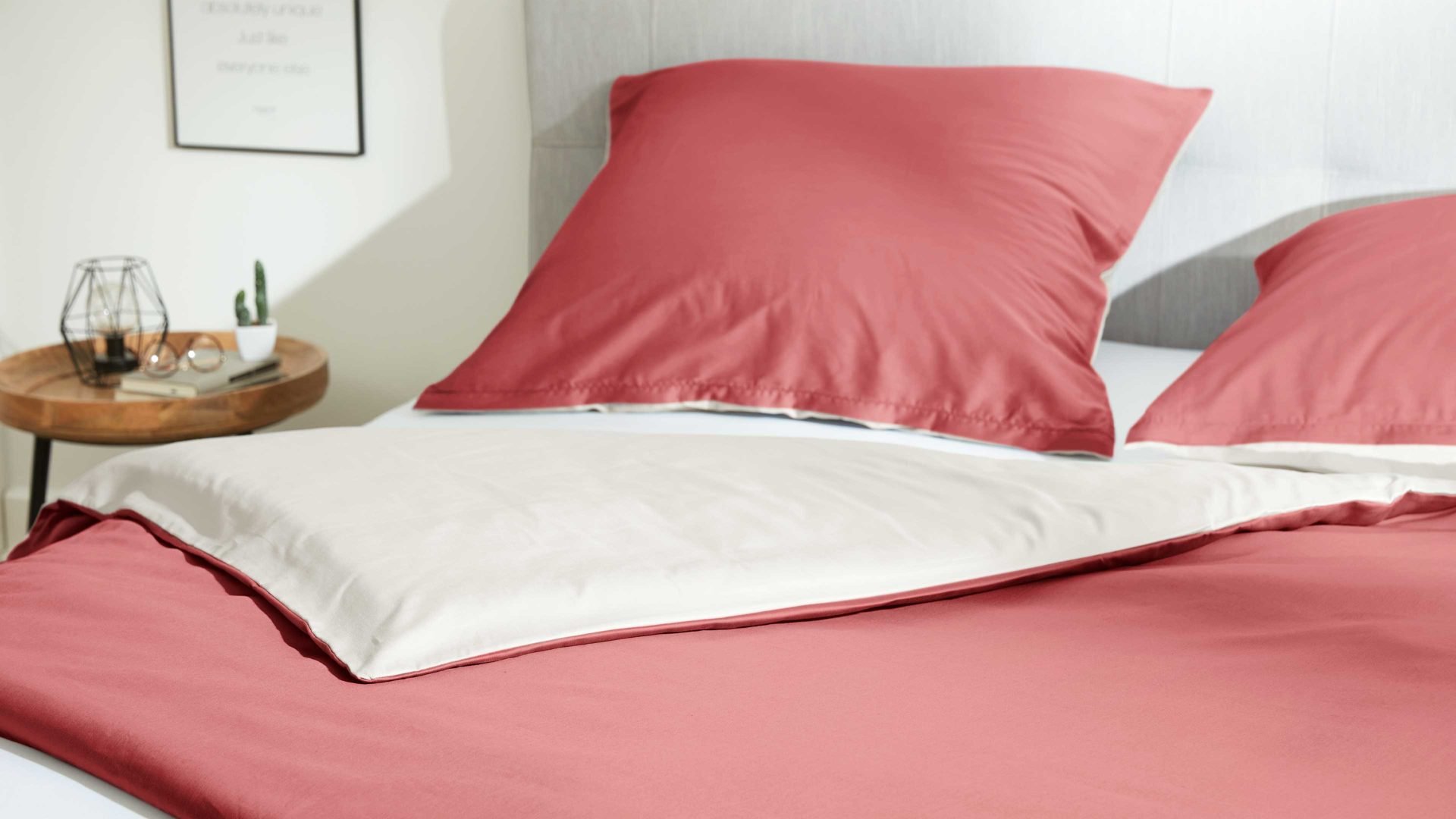 Interliving 9101 Bettwäsche-Set, ca. 135x200cm in Mako-Satin, Rosenholz