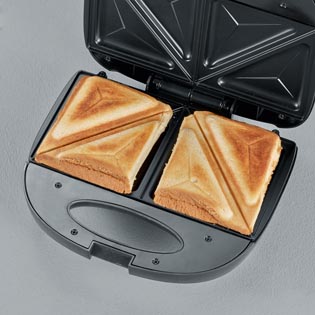 Severin Sandwich-Toaster Severin Sandwich-Automat SA 2969 in Edelstahl gebürstet/Schwarz