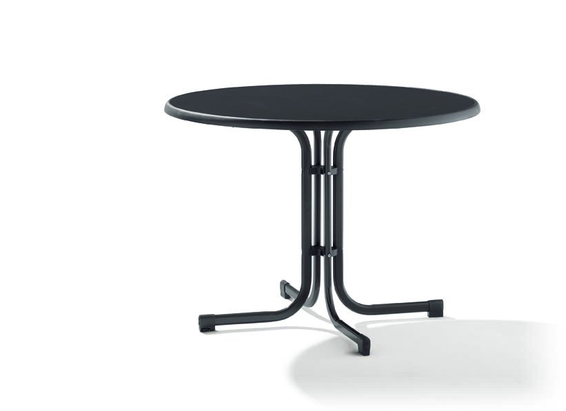 Boulevard-Klapptisch Ø ca. 100cm in eisengrau/Schiefer anthrazit